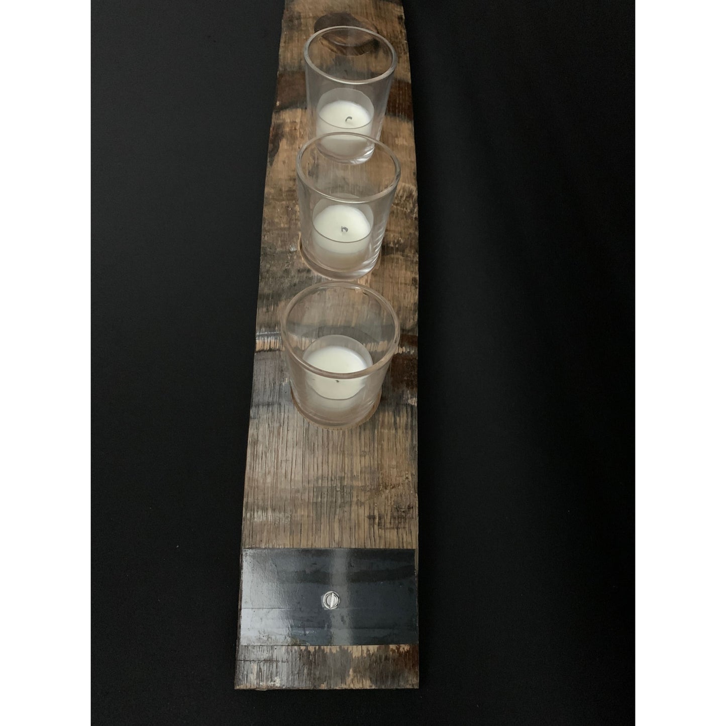 Tealight Candle Bung Hole Whiskey Barrel Stave