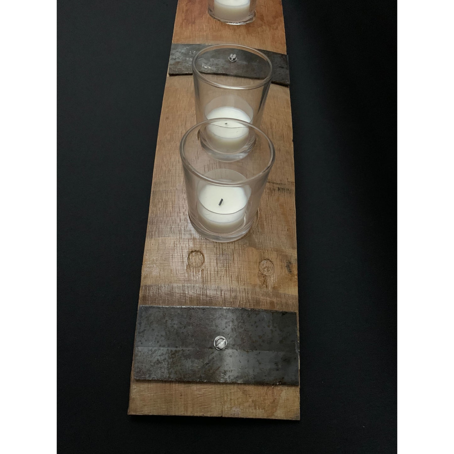 Tealight Candle Bung Hole Wine Barrel Stave