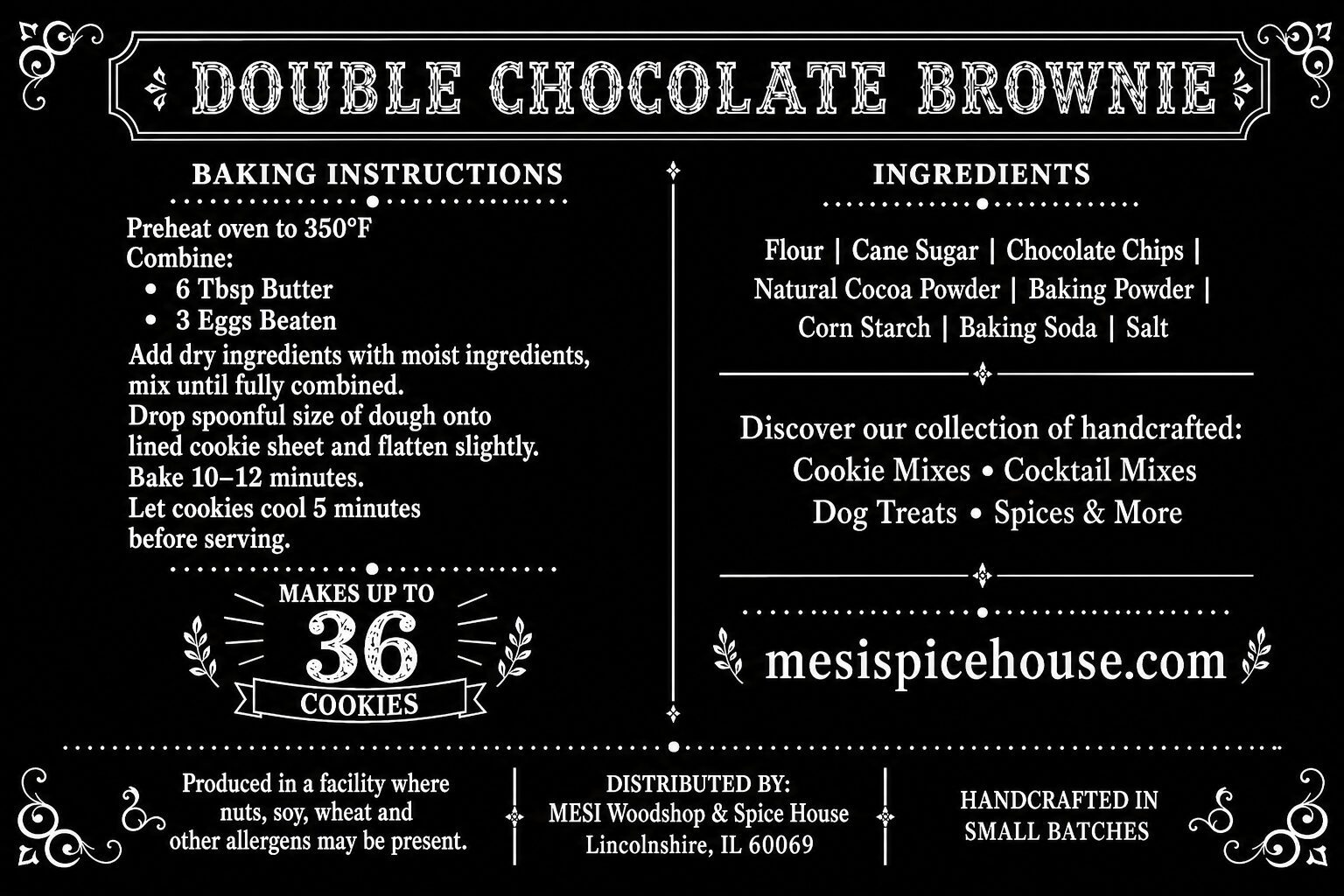 Double Chocolate Brownie Cookie Mix