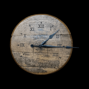 Whiskey Barrel Lid Clock