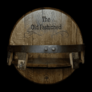 Whiskey Barrel Lid Shelf