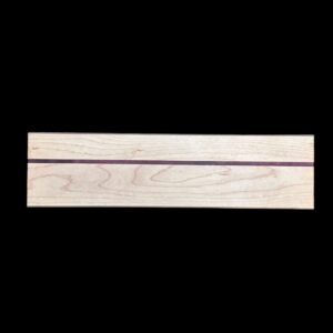 Wooden plank with a dark stripe.