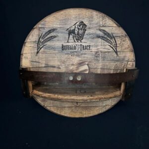 Whiskey Barrel Lid Shelf