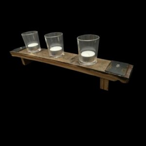 Whiskey Barrel Tealight Candle Holder