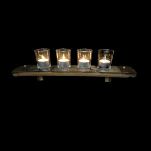 Whiskey Barrel Tealight Candle Holder