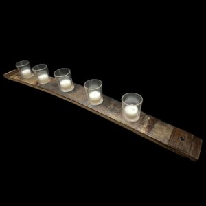Whiskey Barrel Tealight Candle Holder